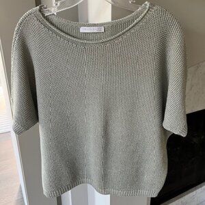 Fabiana Filippi green and silver sparkle sweater Size S